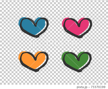 Simple colorful heart - Stock Illustration [73370199] - PIXTA