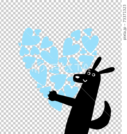 Illustration Of A Dog Holding A Blue Heart Stock Illustration illustration-of-a-dog-holding-a-blue-heart-stock-illustration