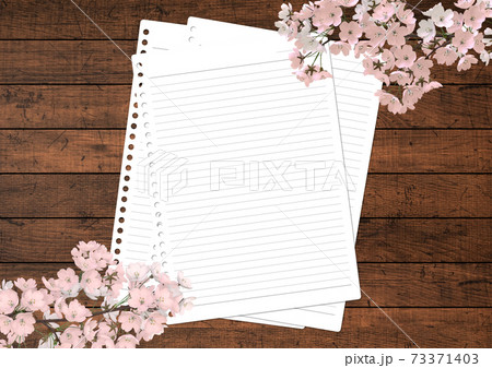 満開の桜の花　春　3DCG 73371403