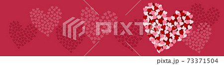 バレンタインの背景　ハートがいっぱい 　バナー 73371504