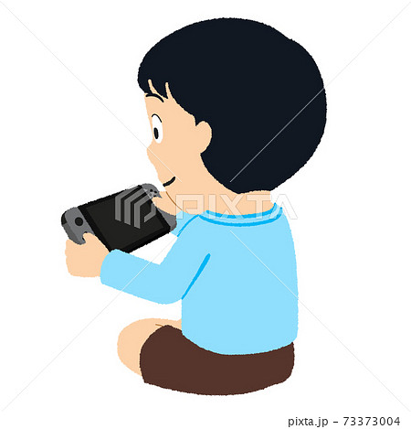 ゲームをする子供のイラスト 73373004