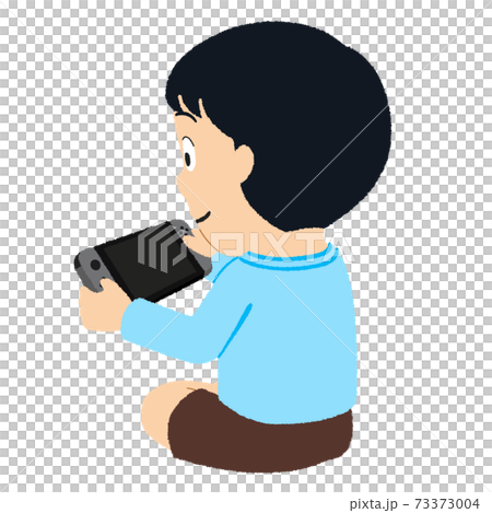 ゲームをする子供のイラスト 73373004