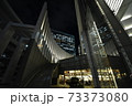 SFっぽい都会の街のビルと夜空 73373080