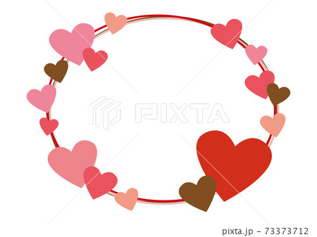 バレンタイン ハートフレーム06のイラスト素材