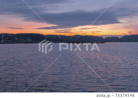 Lake in the north of the Republic of Belarus Lake in the north of the Republic of Belarus 73374546