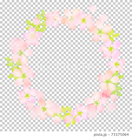 桜　リース　背景素材 73375064