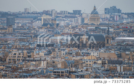top view of the city of paris top view of the city of paris 73375285