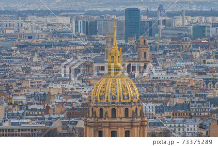 top view of the city of paris 73375289