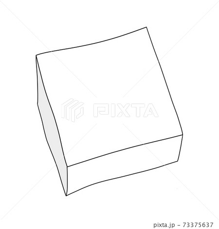 食材1 1 豆腐 モノクロ 鍋 弁当 料理画像にも使えます 組合せシリーズのイラスト素材