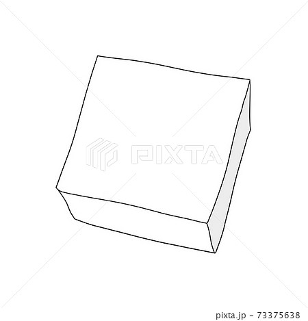 食材1 1 豆腐 モノクロ 鍋 弁当 料理画像にも使えます 組合せシリーズのイラスト素材