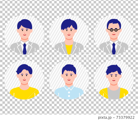 男性頭像圖標集 男性頭像圖標集 73379922