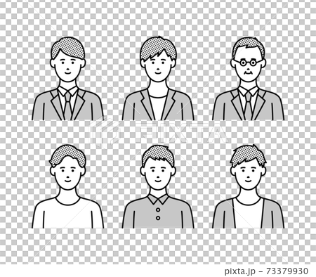 男性頭像圖標集 73379930