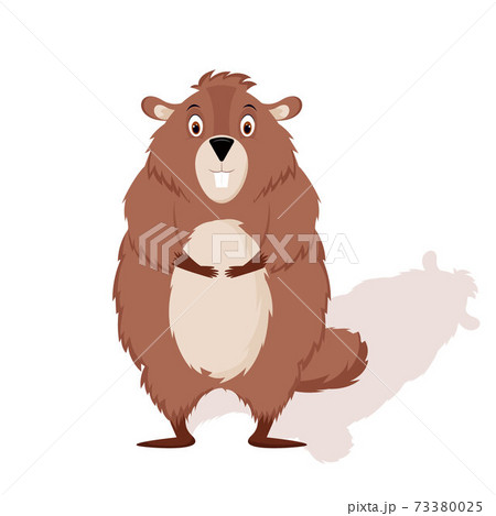 Happy Groundhog Day. Design with cute groundhog character. Happy Groundhog Day. Design with cute groundhog character. 73380025