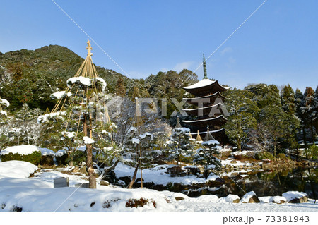 瑠璃光寺五重塔雪景色 73381943