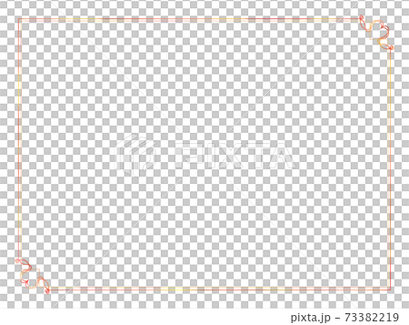 Heart frame red (horizontal) - Stock Illustration [73382219] - PIXTA