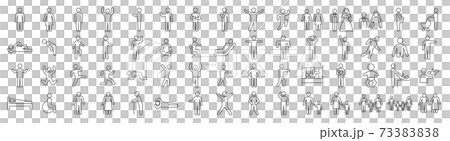 People pictograms in various poses 73383838