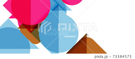 Simple circles and triangles abstract background. Vector illustration for covers, banners, flyers and posters and other designs 73384573