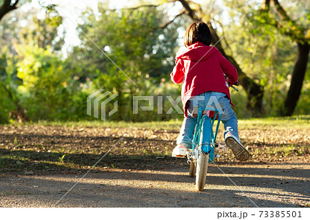 自転車をこぐ幼稚園児 自転車をこぐ幼稚園児 73385501
