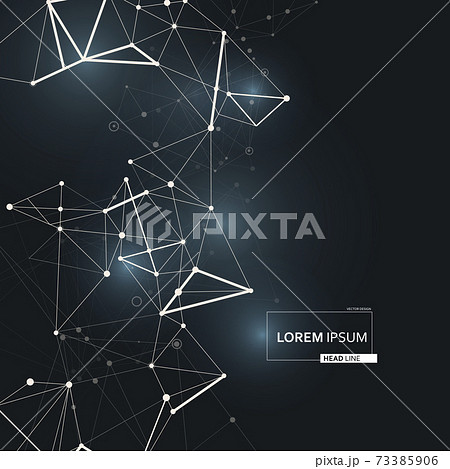 Connect lines style. Abstract art template....のイラスト素材 [73385906] - PIXTA
