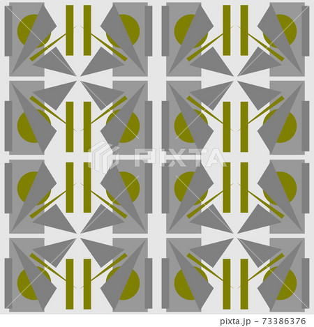 Grey yellow abstract geometric seamless pattern 73386376