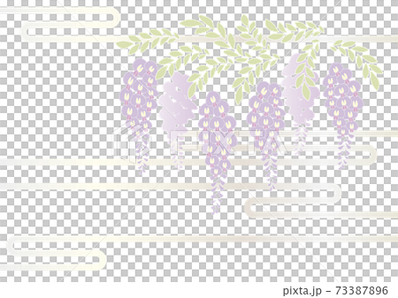 Wisteria flower cutout style design background material illustration vector Wisteria flower cutout style design background material illustration vector 73387896