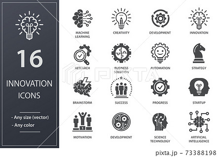 Innovation Icon Set Collection Of Technology のイラスト素材