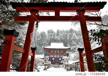 丹生都比売神社雪景色 73388460