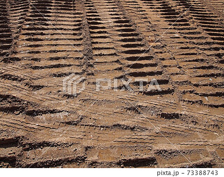 キャタピラーの踏み跡 73388743