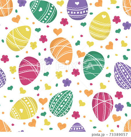 Vector easter colorful eggs pattern Vector easter colorful eggs pattern 73389057