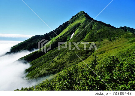 長官山からの利尻山の頂 長官山からの利尻山の頂 73389448