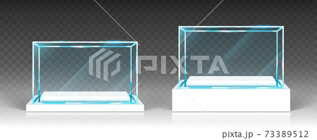 Glass showcase, display, exhibit transparent boxes 73389512