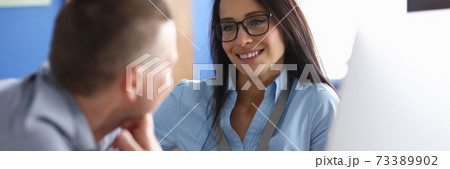 Woman spending funny time in office Woman spending funny time in office 73389902