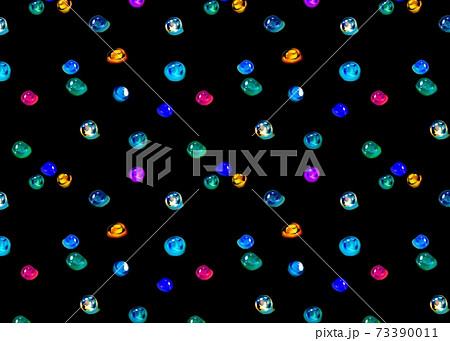 夢かわいいロリポップでカラフルな飴玉が散らばる壁紙のイラスト素材 73390011 Pixta
