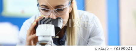 Woman in protective glasses Woman in protective glasses 73390021