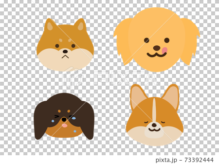 Dog facial expression illustration set Dog facial expression illustration set 73392444