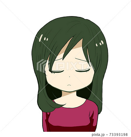 女性 表情 悲しみのイラスト素材