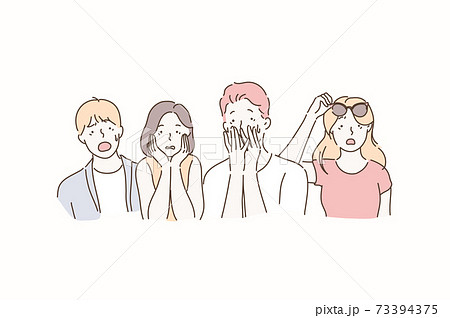 Horror, fear, surprise and shock concept. 73394375