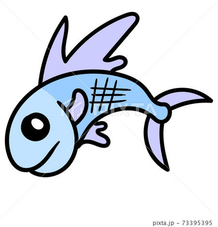 blue fish swimming 73395395