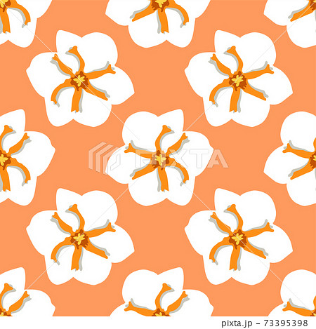 white jasmine flowers repeat pattern 73395398