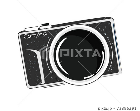 Vintage photo camera vector sketch illustrtation isolated on white background. 73396291