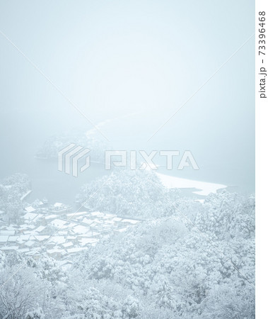 京都府 天橋立 飛龍観 雪景色 73396468