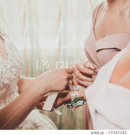 Wonderful morning of the bride, meeting and details of the bride on her wedding day. Wonderful morning of the bride, meeting and details of the bride on her wedding day. 73397163