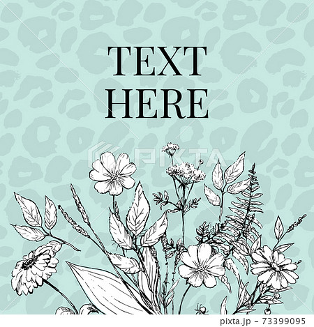 Modern animal skin prints. Flower hand drawn Safari Africa design of leopard, fur jaguar . Vector Modern animal skin prints. Flower hand drawn Safari Africa design of leopard, fur jaguar . Vector 73399095