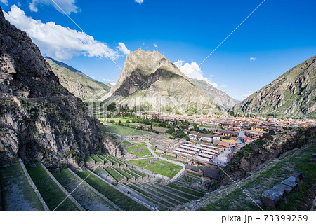 Ancient Inca Ruins Of Ollantaytambo In Peru  73399269