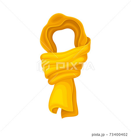 Yellow Winter Scarf as Seasonal Neckwear for Keeping Warm Vector Illustration Yellow Winter Scarf as Seasonal Neckwear for Keeping Warm Vector Illustration 73400402