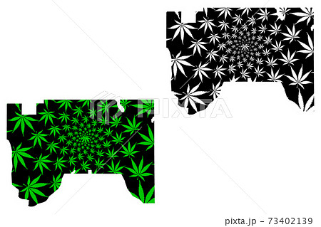 Saint Paul City Map Is Designed Cannabis Leafのイラスト素材