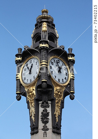Monumental clock of Tassin la Demi Lune near Lyon, France 73402215