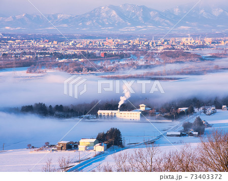 気嵐と帯広市 気嵐と帯広市 73403372