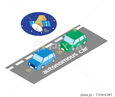 自動運転のイメージイラスト 自動運転のイメージイラスト 73404385