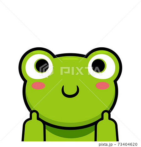 a frog with middle finger. Isolated Vector illustration 73404620
